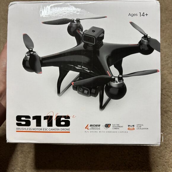 S116 NEW Flying Beginner Friendly Brushless Motor ESC Camera Drone Black - Picture 3 of 8